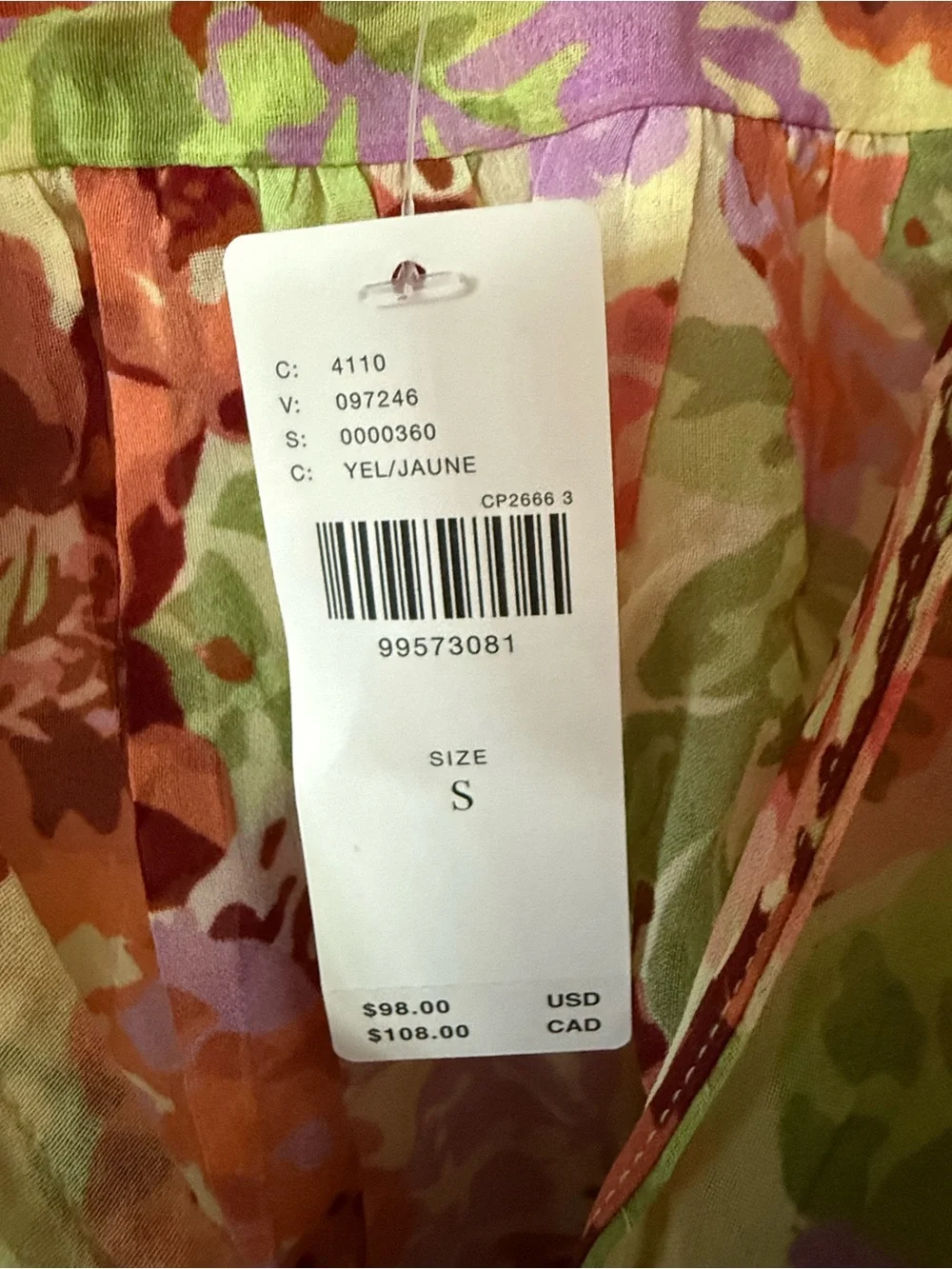 Anthropologie sheer floral